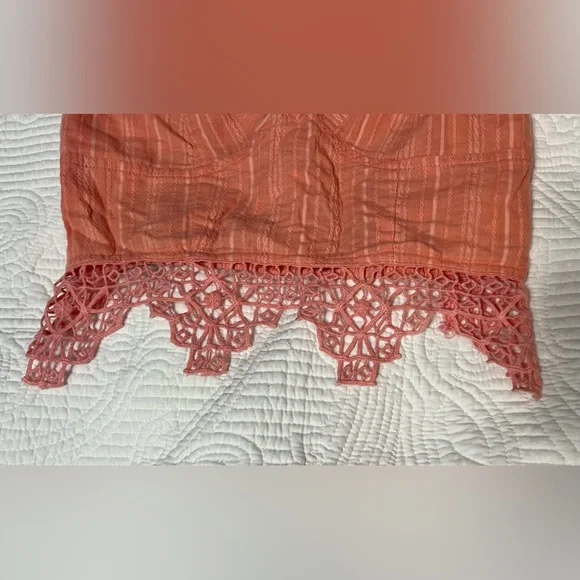Free People FP One Coral Crochet Trim Cami | Size XS - Picture 4 of 6